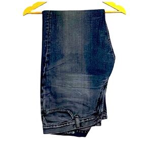 Jean Paul Da’mage Men’s Western-Style Boot-Cut Jeans. Medium-Blue. 38 x 32